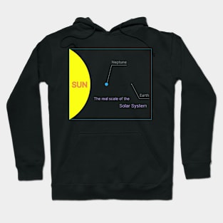 The real scale of the Solar System Hoodie